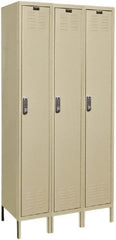 Hallowell - 3 Door, 1 Tier, Electronic Access Lockers - Eagle Tool & Supply