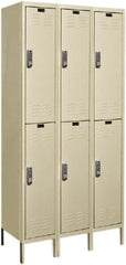 Hallowell - 6 Door, 2 Tier, Electronic Access Lockers - Eagle Tool & Supply