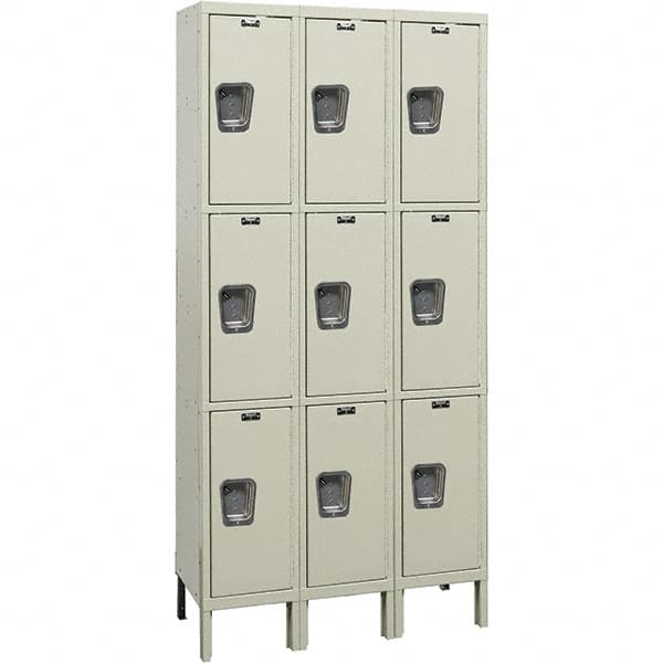 Hallowell - 9 Door, 3 Tier, Premium Wardrobe Lockers - Eagle Tool & Supply