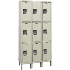 Hallowell - 9 Door, 3 Tier, Premium Wardrobe Lockers - Eagle Tool & Supply