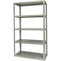 Hallowell - 5 Shelf Starter High-Capacity Open Steel Shelving - 2 Lb Capacity, 60" Wide x 84" High x 24" Deep, Gray - Eagle Tool & Supply