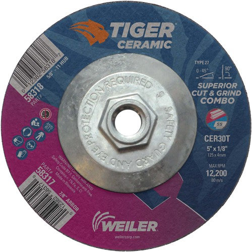 5X1/8 TIGER CERAMIC T27 COMBO WHL - Eagle Tool & Supply