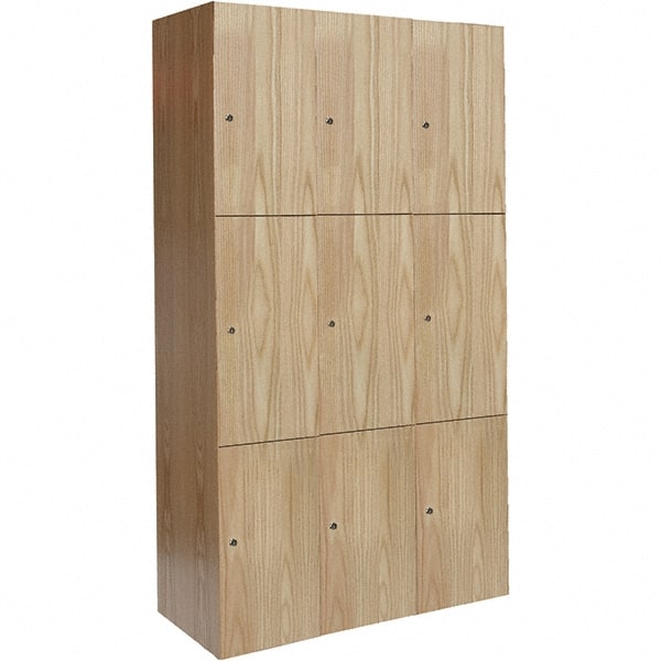 Hallowell - 9 Door, 3 Tier, Premium Wardrobe Lockers - Eagle Tool & Supply