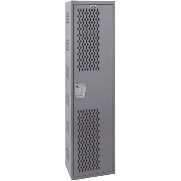 Hallowell - 1 Door, 1 Tier, Heavy-Duty Ventilated Wardrobe & Box Lockers - Eagle Tool & Supply