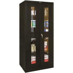 Hallowell - 4 Shelf Visible Storage Cabinet - Steel, 48" Wide x 18" Deep x 78" High, Black - Eagle Tool & Supply