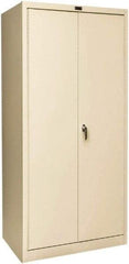 Hallowell - 1 Shelf Wardrobe Storage Cabinet - Steel, 36" Wide x 24" Deep x 72" High, Tan - Eagle Tool & Supply