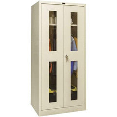 Hallowell - 1 Shelf Wardrobe Storage Cabinet - Steel, 48" Wide x 24" Deep x 72" High, Tan - Eagle Tool & Supply