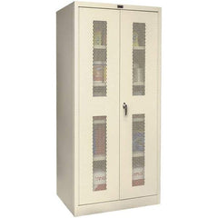 Hallowell - 4 Shelf Visible Storage Cabinet - Steel, 36" Wide x 24" Deep x 72" High, Tan - Eagle Tool & Supply