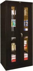 Hallowell - 4 Shelf Visible Storage Cabinet - Steel, 36" Wide x 24" Deep x 72" High, Black - Eagle Tool & Supply