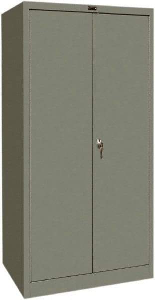 Hallowell - 4 Shelf Locking Storage Cabinet - Steel, 36" Wide x 24" Deep x 72" High, Gray - Eagle Tool & Supply