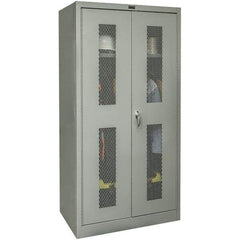Hallowell - 1 Shelf Wardrobe Storage Cabinet - Steel, 48" Wide x 18" Deep x 72" High, Gray - Eagle Tool & Supply