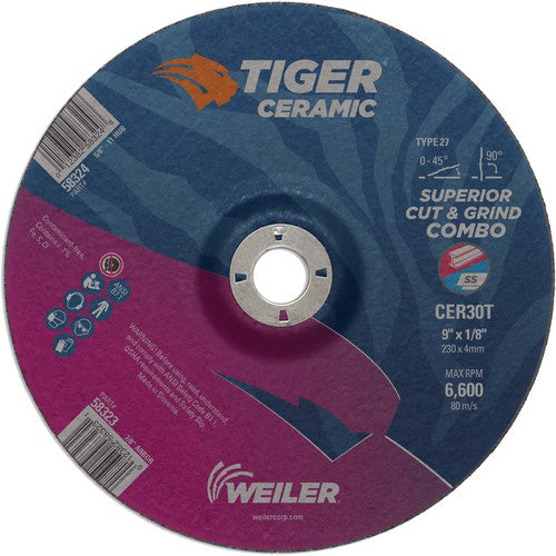 9X1/8 TIGER CERAMIC T27 COMBO WHL - Eagle Tool & Supply