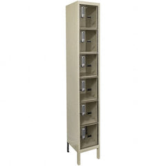 Hallowell - 6 Door, 6 Tier, Safety-View Plus Box Locker - Eagle Tool & Supply