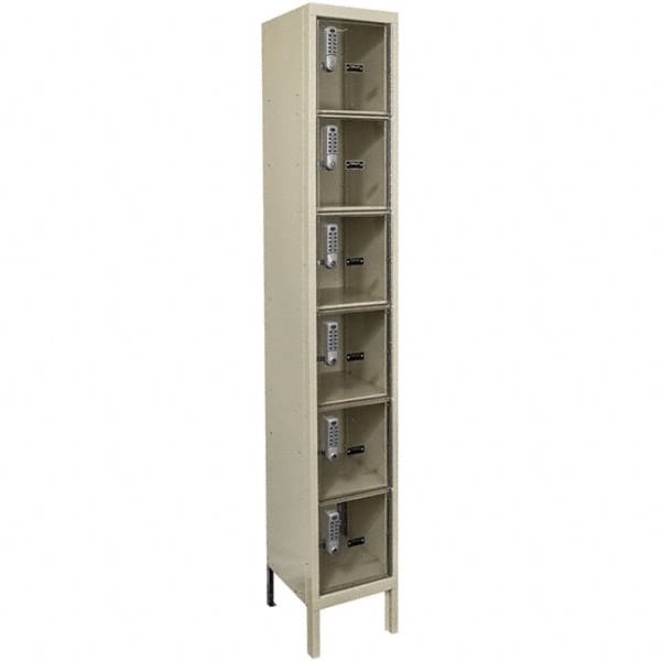 Hallowell - 6 Door, 6 Tier, Safety-View Plus Box Locker - Eagle Tool & Supply