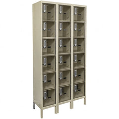 Hallowell - 18 Door, 6 Tier, Safety-View Plus Box Locker - Eagle Tool & Supply