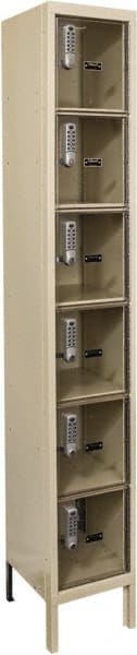 Hallowell - 6 Door, 6 Tier, Safety-View Plus Box Locker - Eagle Tool & Supply