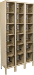 Hallowell - 18 Door, 6 Tier, Safety-View Plus Box Locker - Eagle Tool & Supply