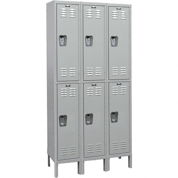 Hallowell - Medsafe 6 Door, 2 Tier, Premium Wardrobe Lockers - Eagle Tool & Supply