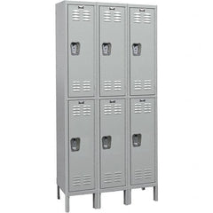 Hallowell - Medsafe 6 Door, 2 Tier, Premium Wardrobe Lockers - Eagle Tool & Supply