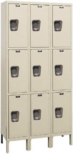 Hallowell - 9 Door, 3 Tier, Premium Wardrobe Lockers - Eagle Tool & Supply