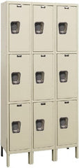 Hallowell - 9 Door, 3 Tier, Premium Wardrobe Lockers - Eagle Tool & Supply