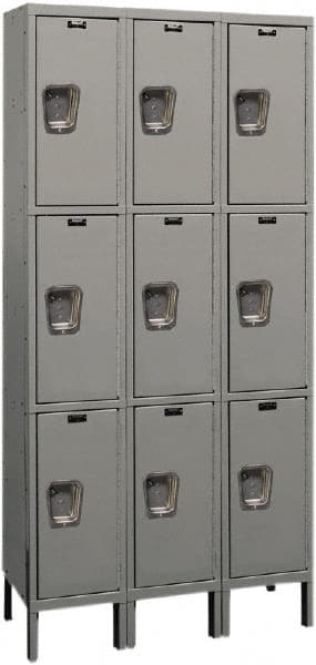 Hallowell - 9 Door, 3 Tier, Premium Wardrobe Lockers - Eagle Tool & Supply