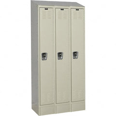Hallowell - 3 Door, 1 Tier, Ready-Built Wardrobe & Box Lockers - Eagle Tool & Supply