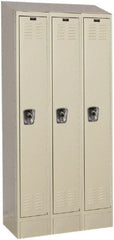 Hallowell - 3 Door, 1 Tier, Ready-Built Wardrobe & Box Lockers - Eagle Tool & Supply