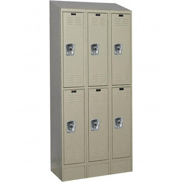 Hallowell - 6 Door, 2 Tier, Ready-Built Wardrobe & Box Lockers - Eagle Tool & Supply
