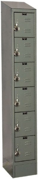 Hallowell - 6 Door, 6 Tier, Ready-Built Wardrobe & Box Lockers - Eagle Tool & Supply