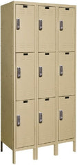 Hallowell - 9 Door, 3 Tier, Electronic Access Lockers - Eagle Tool & Supply