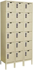 Hallowell - 18 Door, 6 Tier, Electronic Access Lockers - Eagle Tool & Supply