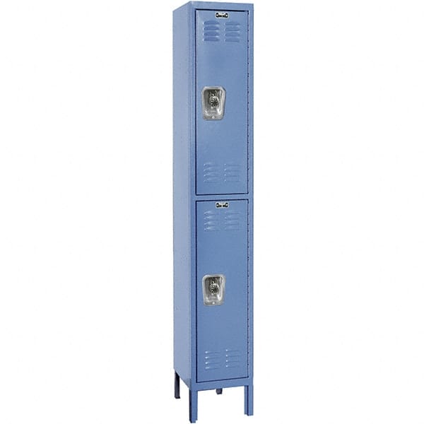 Hallowell - 2 Door, 2 Tier, Ready-Built Wardrobe & Box Lockers - Eagle Tool & Supply