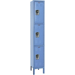 Hallowell - 3 Door, 3 Tier, Ready-Built Wardrobe & Box Lockers - Eagle Tool & Supply