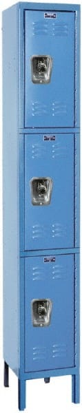 Hallowell - 3 Door, 3 Tier, Ready-Built Wardrobe & Box Lockers - Eagle Tool & Supply