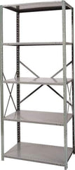 Hallowell - 5 Shelf Starter Heavy-Duty Open Steel Shelving - 800 Lb Capacity, 36" Wide x 87" High x 24" Deep, Gray - Eagle Tool & Supply