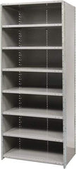 Hallowell - 8 Shelf, 800 Lb. Capacity, Free Standing Closed Shelving - 36 Inch Wide x 24 Inch Deep x 87 Inch High, Gray - Eagle Tool & Supply