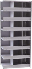 Hallowell - 21 Bin Closed Industrial Bin Shelving - 36 Inch Overall Width x 24 Inch Overall Depth x 87 Inch Overall Height, Gray Metal Bins - Eagle Tool & Supply