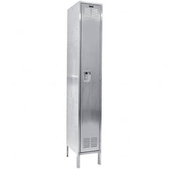 Hallowell - 1 Door, 1 Tier, Stainless Steel Locker - Eagle Tool & Supply