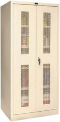 Hallowell - 4 Shelf Visible Storage Cabinet - Steel, 36" Wide x 24" Deep x 72" High, Tan - Eagle Tool & Supply