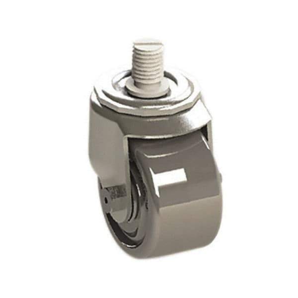 E.R. Wagner - 3" Diam x 1-3/4" Wide x 3-3/4" OAH Stem Mount Swivel Caster - Phenolic, 500 Lb Capacity, Roller Bearing, 3/4-10 x 1" Threaded Stem - Eagle Tool & Supply
