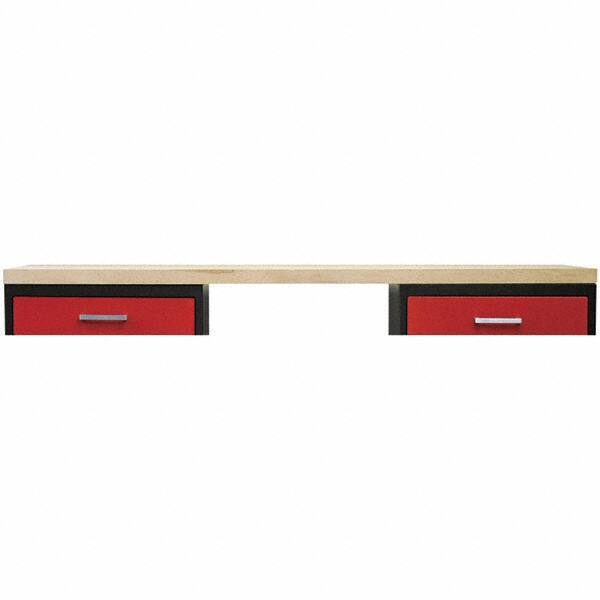 Hallowell - Laminated Hardwood Flat Workbench & Workstation Top - 24" Deep, Use with Fort Knox Modular Utility Storage & Workbench System - Eagle Tool & Supply