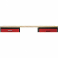 Hallowell - Laminated Hardwood Flat Workbench & Workstation Top - 24" Deep, Use with Fort Knox Modular Utility Storage & Workbench System - Eagle Tool & Supply