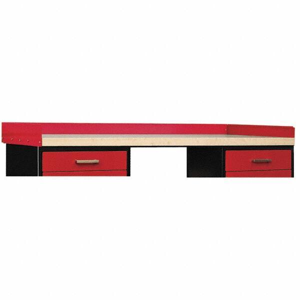Hallowell - Steel Workbench & Workstation Side and Back Rail Kit - 24" Deep, 4" High, Use with Fort Knox Modular Utility Storage & Workbench System - Eagle Tool & Supply