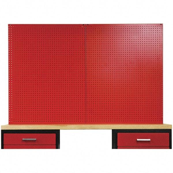 Hallowell - Steel Workbench & Workstation Peg Board Panel Kit - 3/4" Deep, 44-1/4" High, Use with Fort Knox Modular Utility Storage & Workbench System - Eagle Tool & Supply