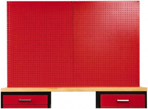 Hallowell - Steel Workbench & Workstation Peg Board Panel Kit - 3/4" Deep, 44-1/4" High, Use with Fort Knox Modular Utility Storage & Workbench System - Eagle Tool & Supply