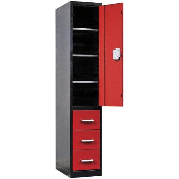 Hallowell - Steel Workbench & Workstation Locker - 24" Deep, 78" High, Use with Fort Knox Modular Utility Storage & Workbench System - Eagle Tool & Supply