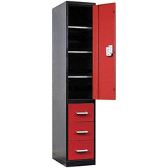 Hallowell - Steel Workbench & Workstation Locker - 24" Deep, 78" High, Use with Fort Knox Modular Utility Storage & Workbench System - Eagle Tool & Supply