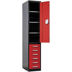 Hallowell - Steel Workbench & Workstation Locker - 24" Deep, 78" High, Use with Fort Knox Modular Utility Storage & Workbench System - Eagle Tool & Supply