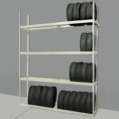 Hallowell - 5 Shelf Add-On Open Steel Shelving - 40 Lb Capacity, 60" Wide x 144" High x 21" Deep, Tan - Eagle Tool & Supply